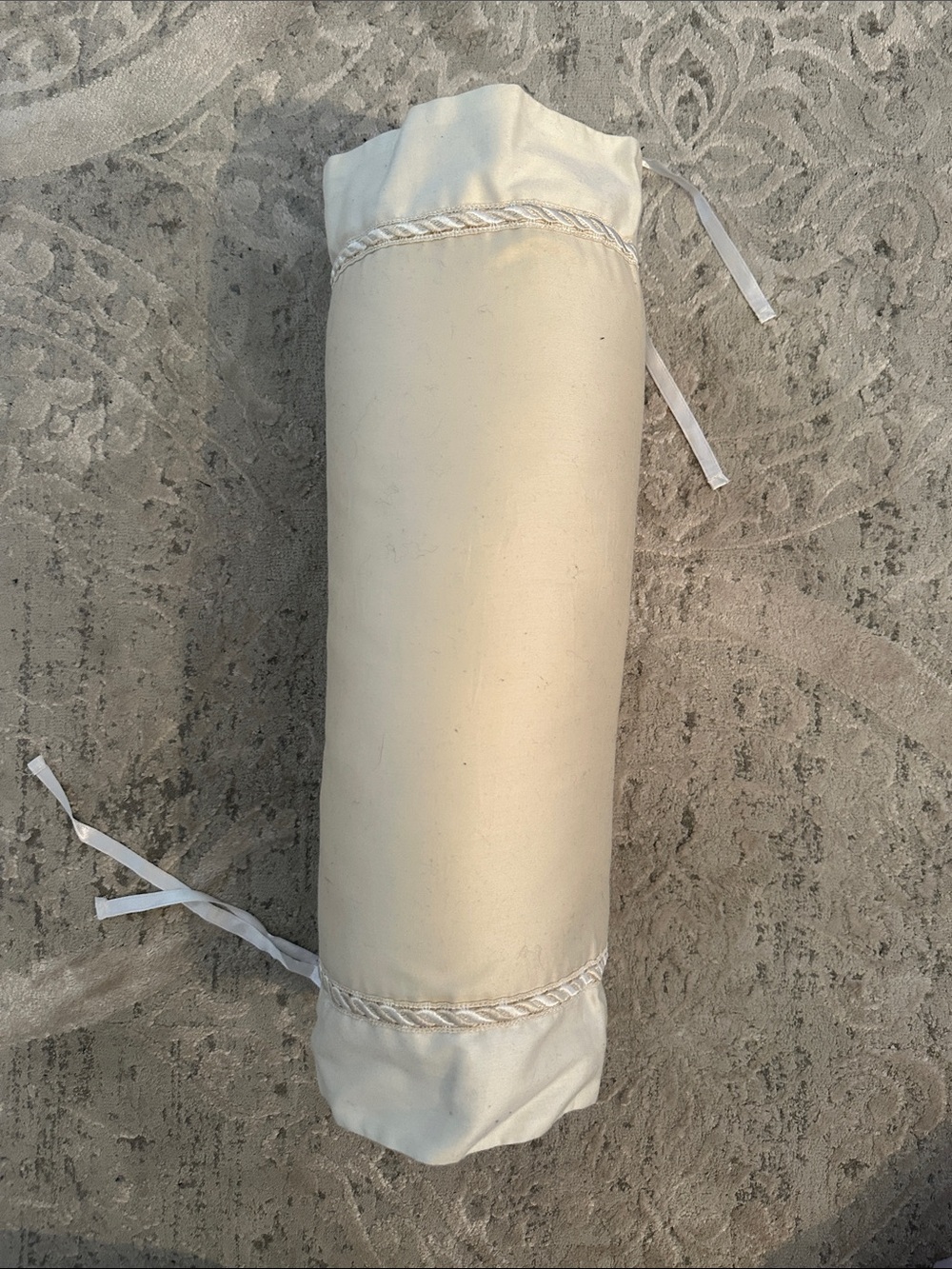 Neutral Cream Decorative Bolster Pillow